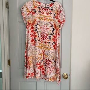 Chelsea & Theodore Floral Dress in Red and Yellow